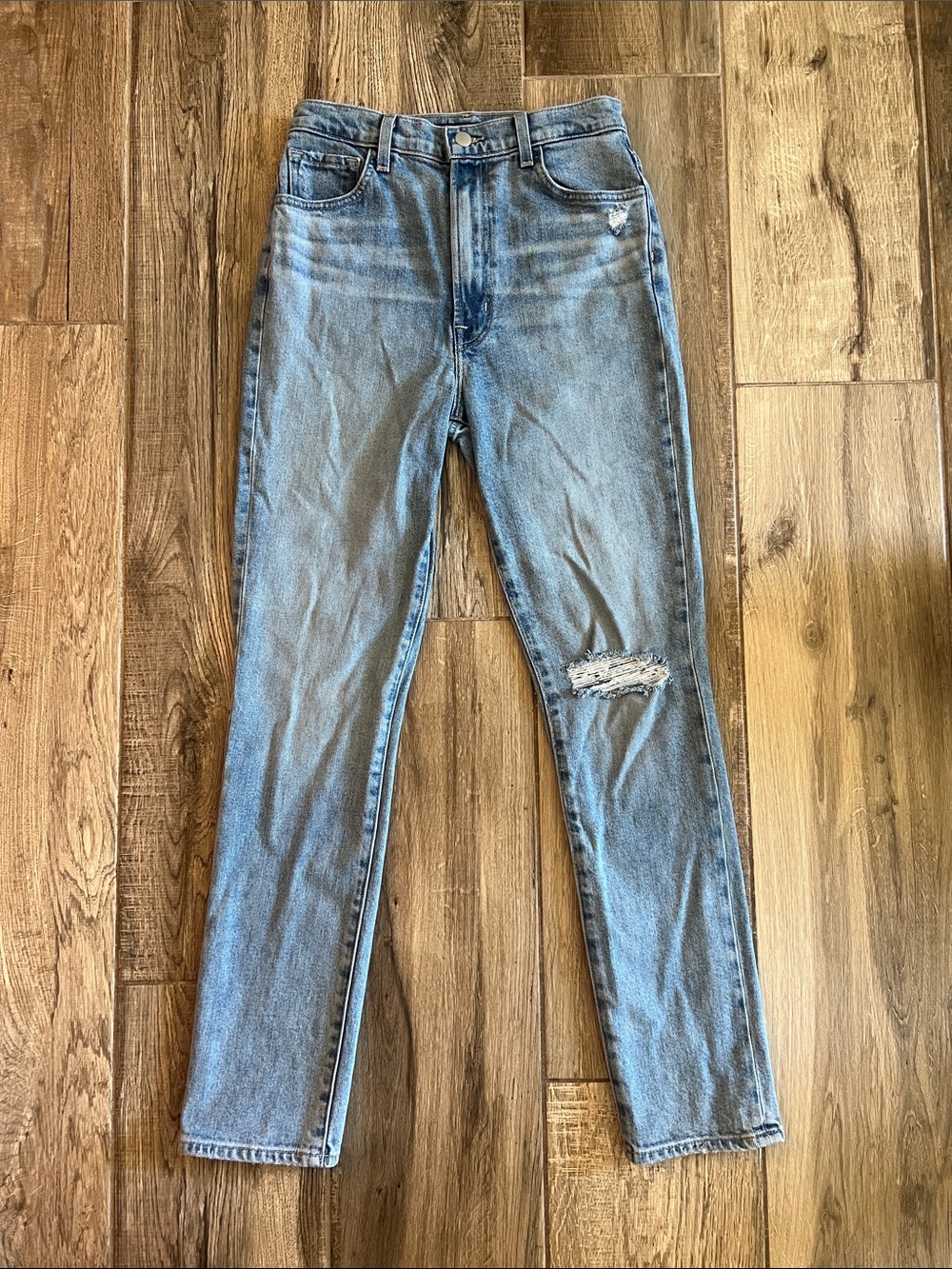 J Brand High-Rise Light Blue Distressed Women’s Jeans 27